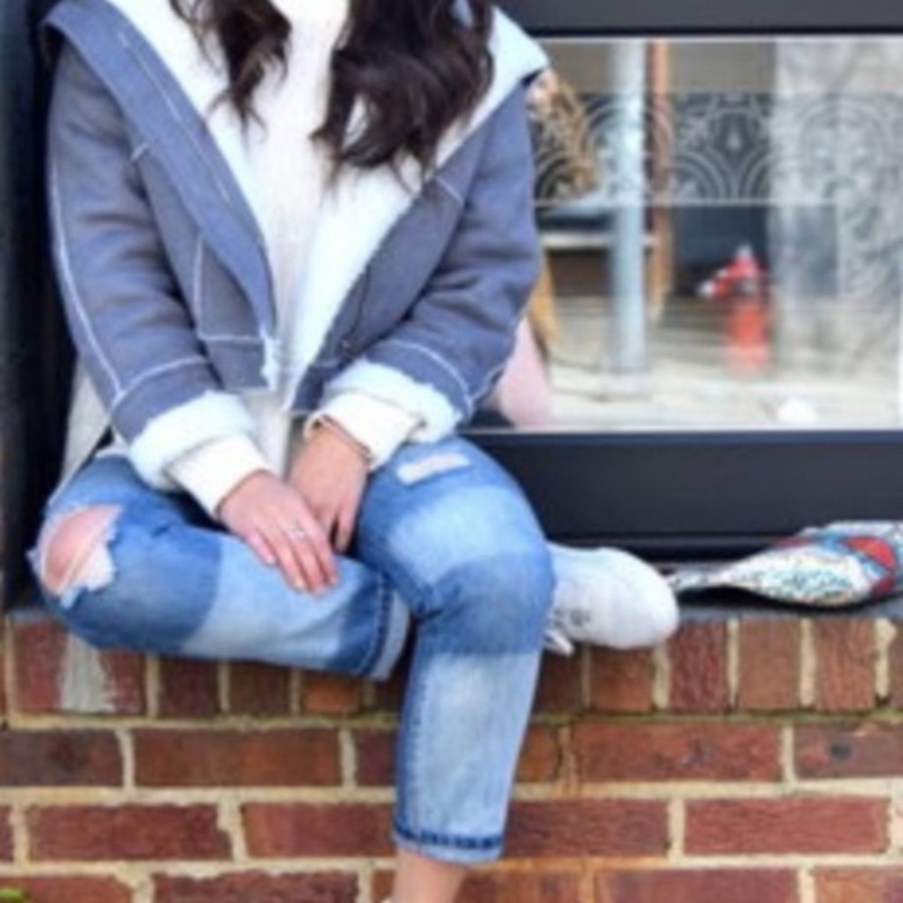 ANTHROPOLOGIE Life in Progress Funky Patch Like Boyfriend Ankle High Rise Jeans